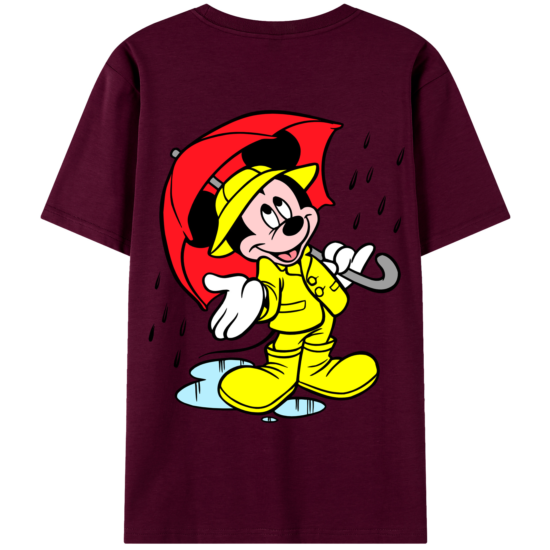 （画像用） ミッキーマウス Mickey Mouse レディース半袖Tシャツ(バックプリント)